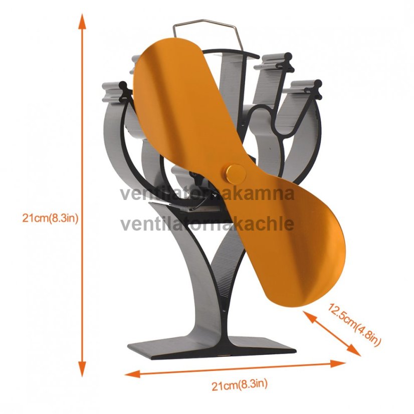 Ventilátor na krbové kachle 2 čepeľový - strom GOLD 652G - 2