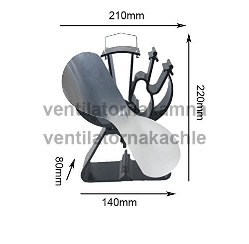 Ventilátor na krbové kachle 2 čepeľový - Triangel Nikel 622N - 1
