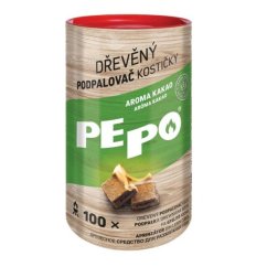 PE-PO dřevěný podpalovač kostičky - 100ks podpalů