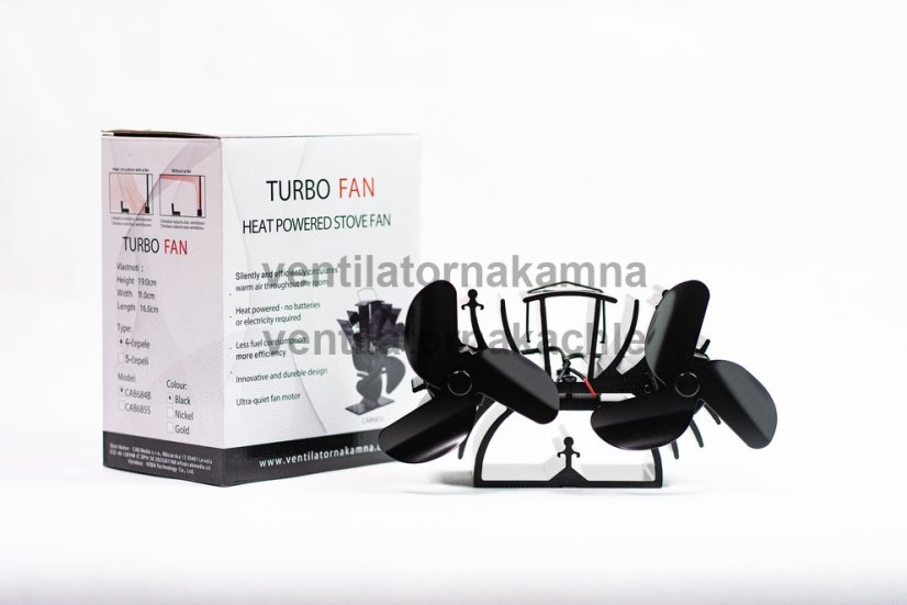 Ventilátor na krbové kachle 2 vrtule s 3 čepeľami 636B - 5