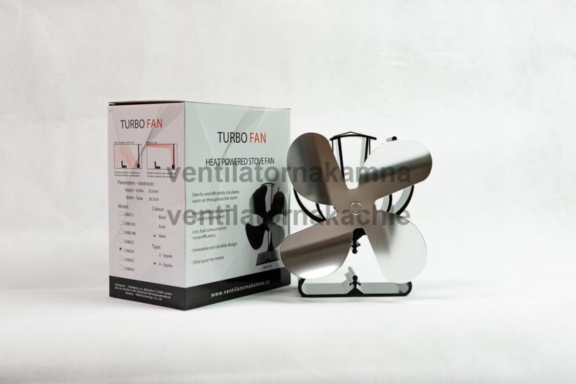 Ventilátor na krbové kachle 4 čepeľový - Triangel Nikel 624N - 4