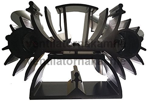 Ventilátor na krbové kachle 2 vrtule s 3 čepeľami Nikel - 636N - 5