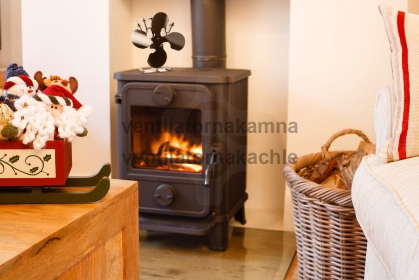 Ventilátor na krbové kachle 4 čepeľový - Plameň 614B - 10