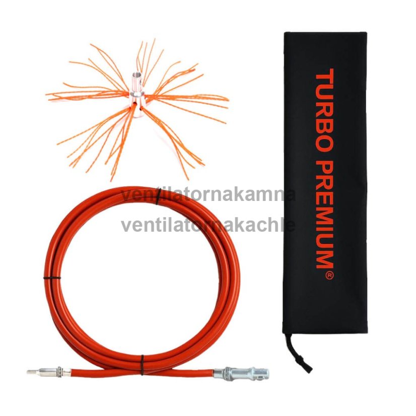 Rotačná kefa na čistenie komína TURBO Premium® Anaconda - 4m