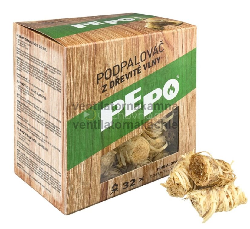 PE-PO podpaľovač z drevenej vlny – 32ks podpalov