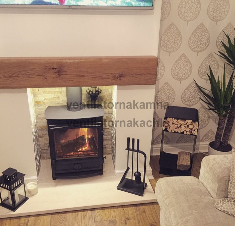 Ventilátor na krbové kachle 2 čepeľový - plameň Nikel - 6
