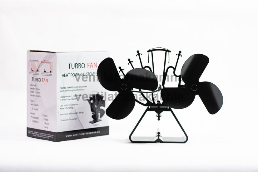 Ventilátor na krbová kamna 2 vrtule se 3 čepelemi TURBO 636BM - 2