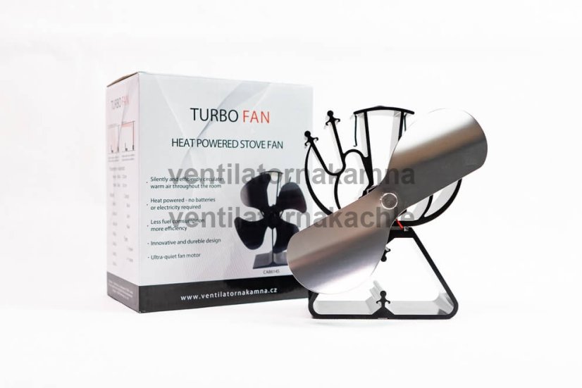 Ventilátor na krbové kachle 2 čepeľový - Triangel Nikel 622N - 4