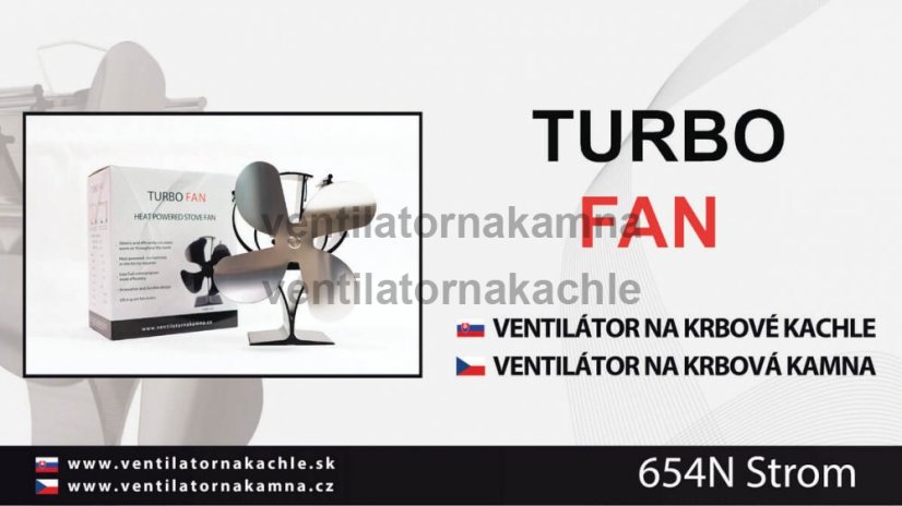 Ventilátor na krbové kachle 4 čepeľový - Strom Nikel 654N - 1