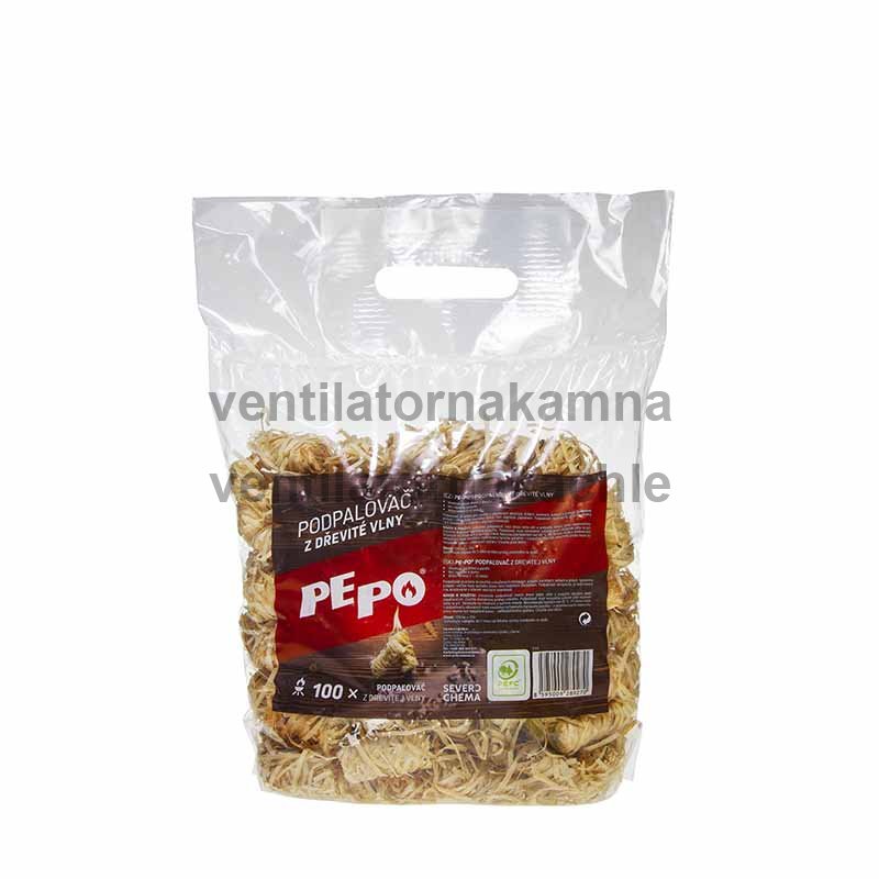 PE-PO podpaľovač z drevenej vlny – 100ks podpalov