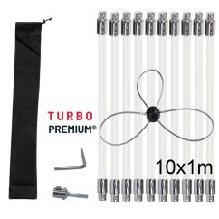 Rotační kartáč na čištění komínů s lankom  TURBO Premium® - 10m