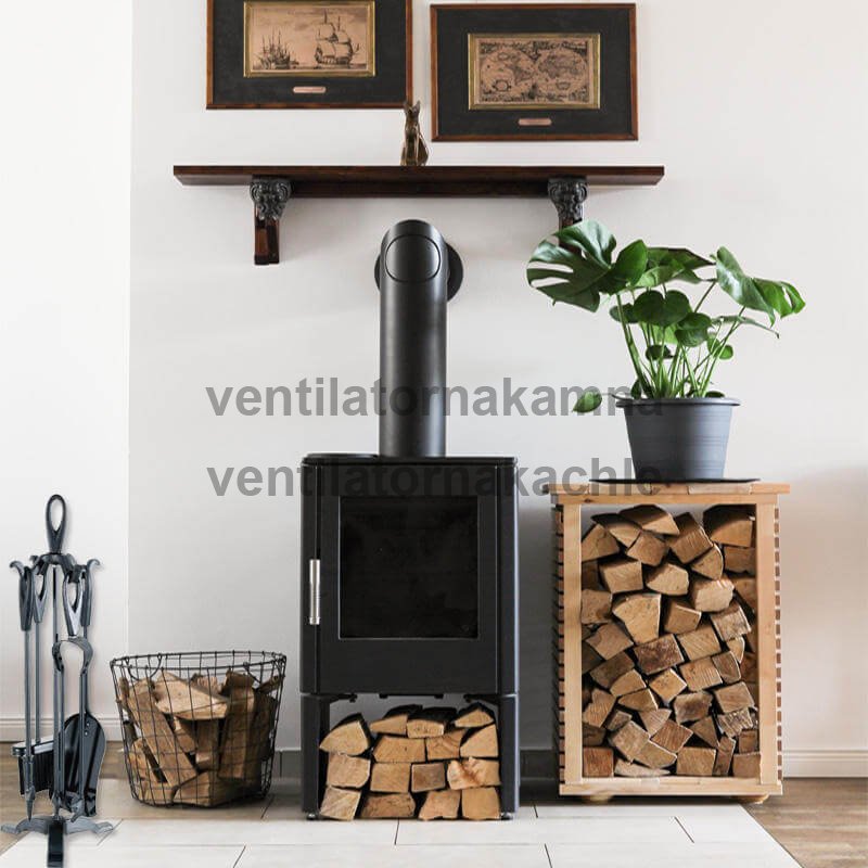 Krbové nářadí se stojanem, černé kovové, 61cm - 203BL - 3