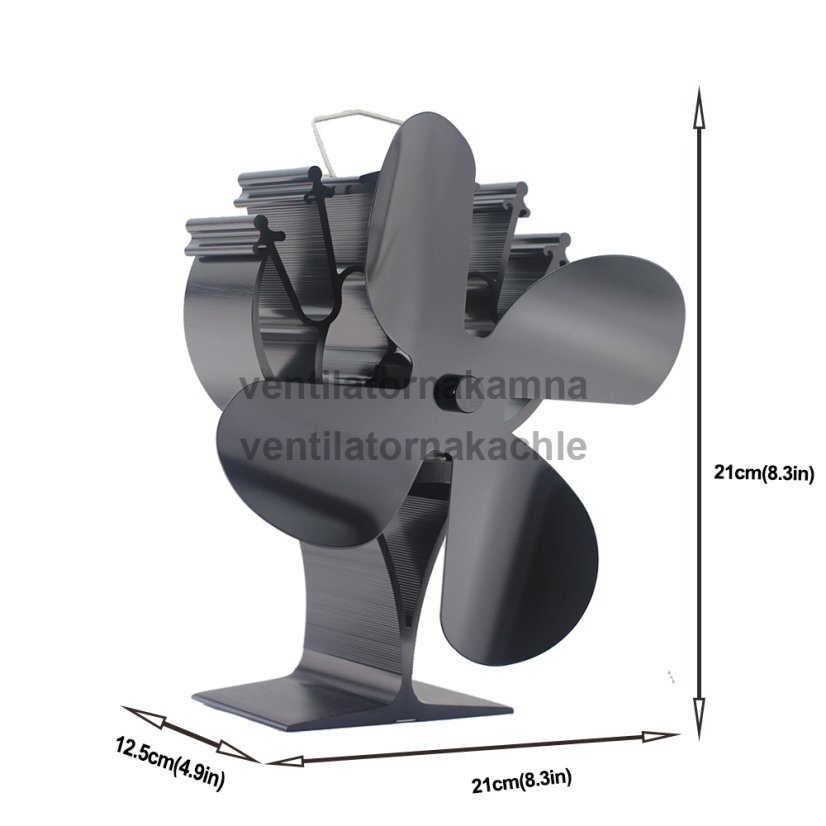 Ventilátor na krbová kamna 4 čepelový - Strom 654B - 1