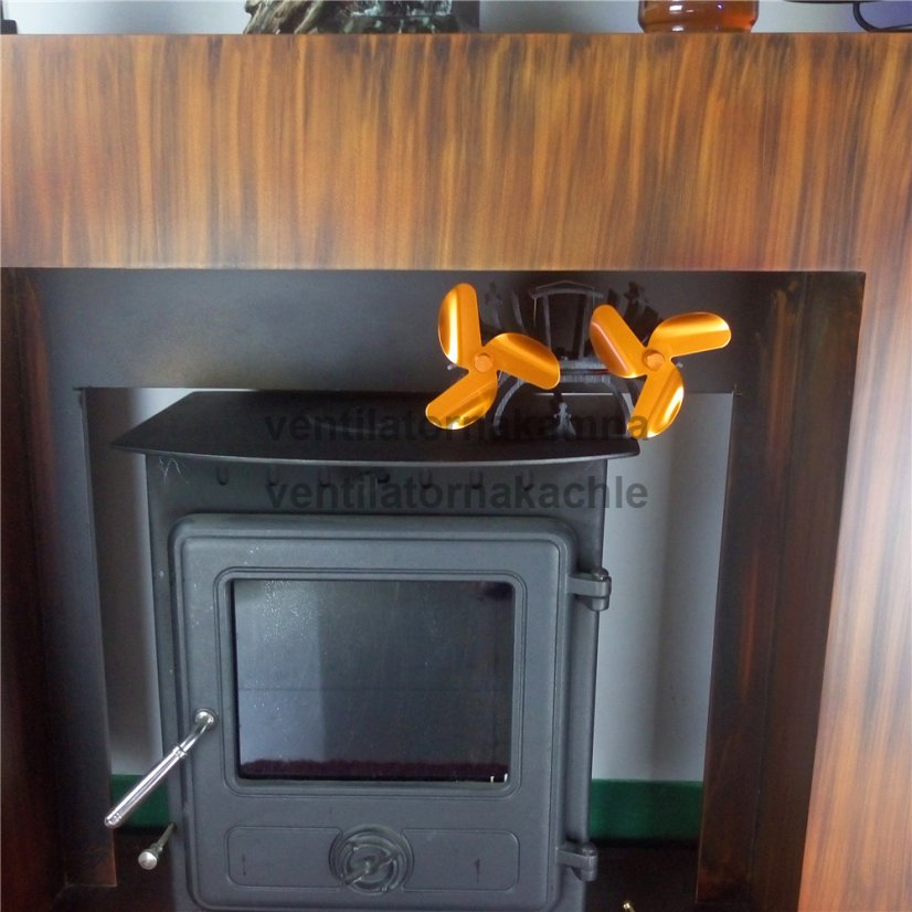 Ventilátor na krbová kamna 2 vrtule se 3 čepelemi Gold 636G - 5