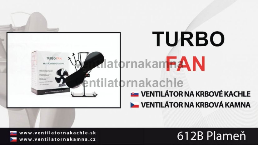 Ventilátor na krbová kamna 2 čepelový - Plamen 612B - 6