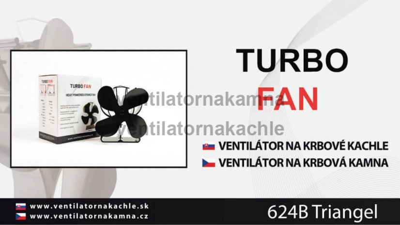 Ventilátor na krbové kachle 4 čepeľový - Triangel 624B - 7