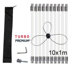 Rotační kartáč na čištění komínů s lankom  TURBO Premium® - 10m