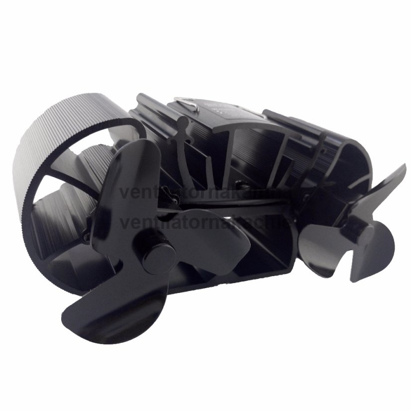 Ventilátor na krbové kachle 2 vrtule s 3 čepeľami s krytom - Mini - 3