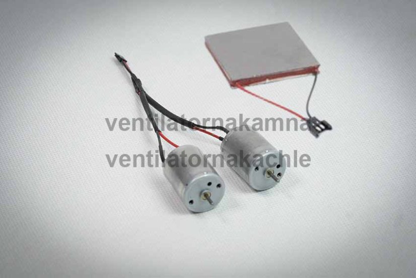 Peltierov článok a duo motorčeky na krbový ventilátor NEAT