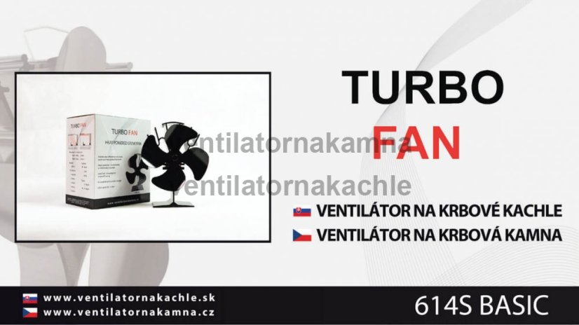 Ventilátor na krbová kamna 4 čepelový - Basic 614S - 5