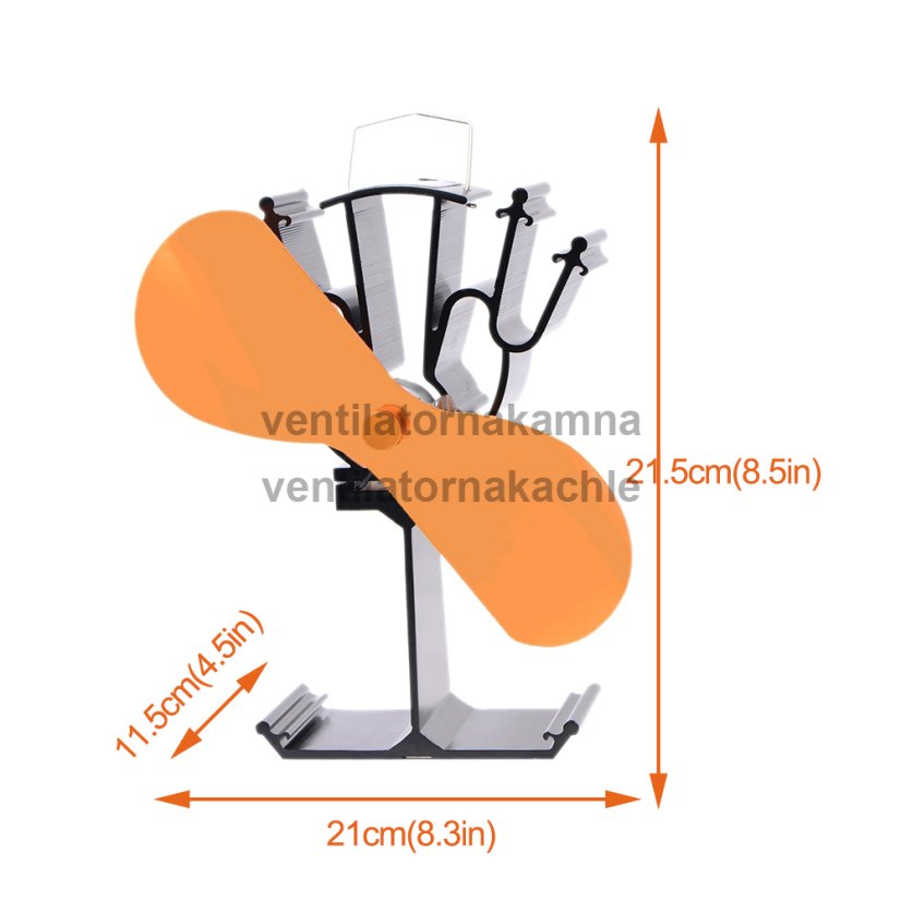 Ventilátor na krbové kamna 2 čepeľový - Plamen Gold - 2