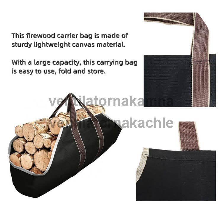 FIREWOOD Bag Taška na dřevo černá V1 - 3