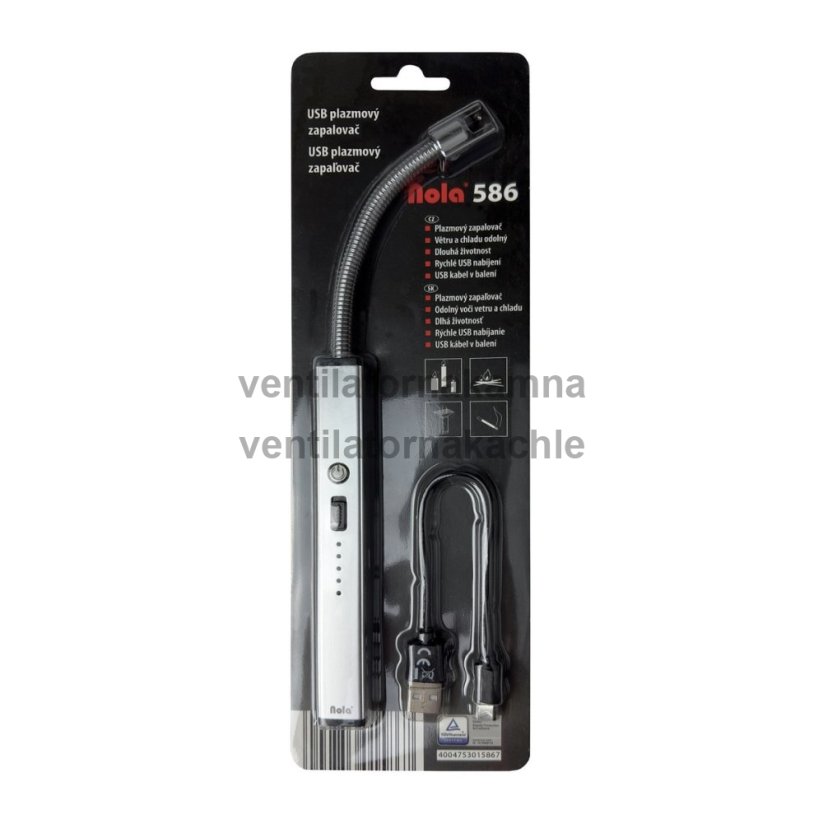 NOLA 586 plazmový flexi zapalovač USB