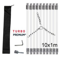 Rotační čistič komína s řetězovou hlavou  TURBO Premium® - 10m