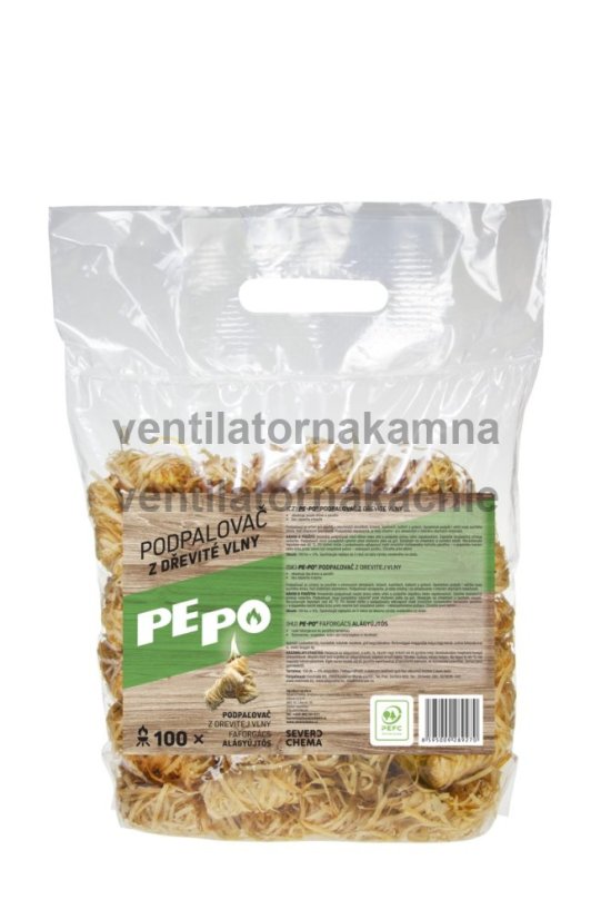 PE-PO podpaľovač z drevenej vlny – 100ks podpalov
