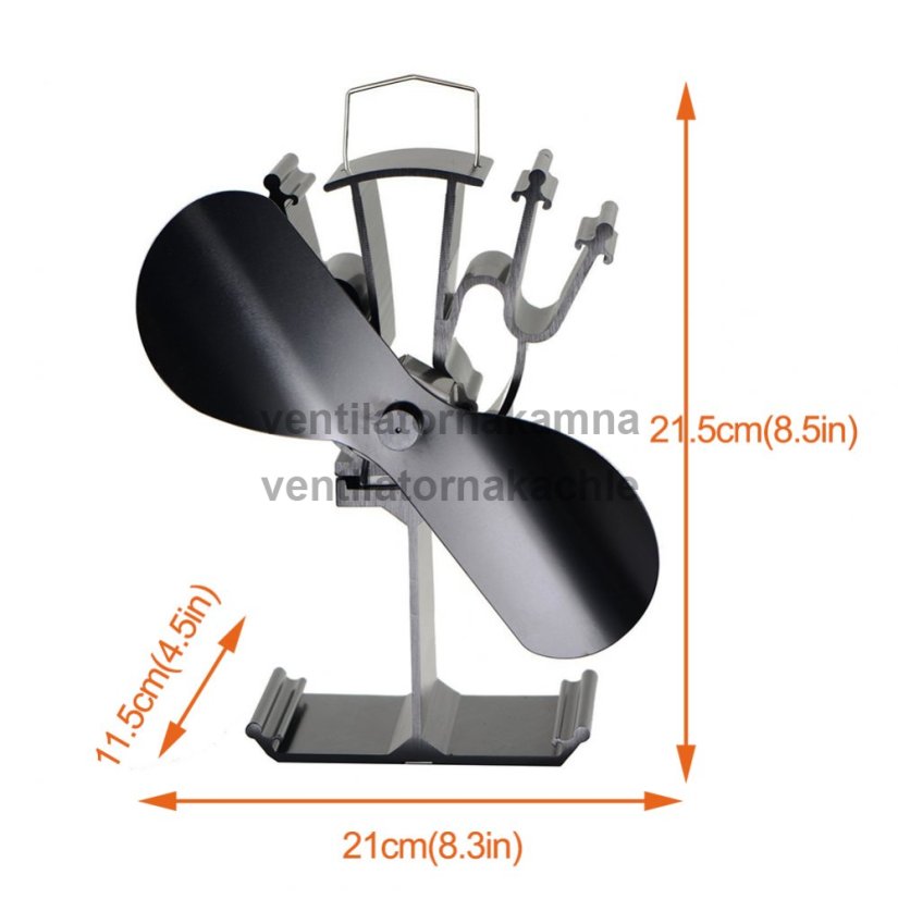 Ventilátor na krbová kamna 2 čepelový - Plamen 612B - 1