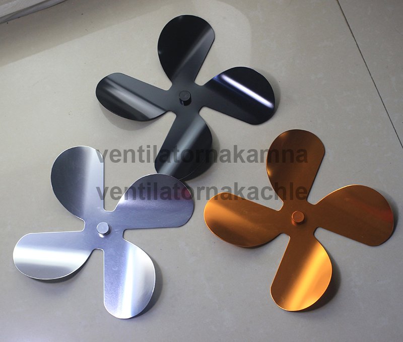 Ventilátor na krbová kamna 4 čepelový - Triangl Nikl 624N - 1