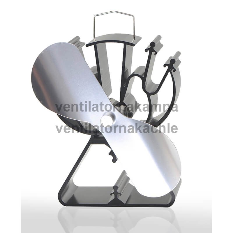 Ventilátor na krbové kachle 2 čepeľový - Triangel Nikel 622N
