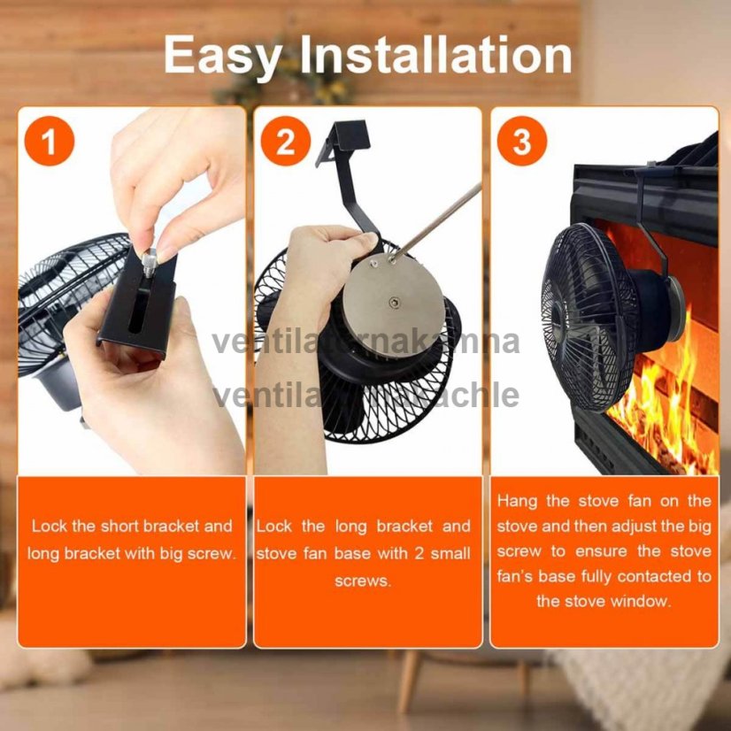 Ventilátor na krbové sklo Tornado 691 - TURBO FAN - 1