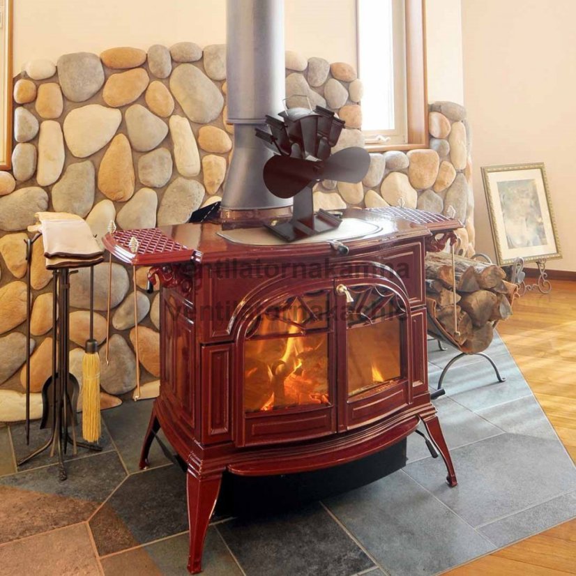 Ventilátor na krbové kachle 2 čepeľový - plameň Nikel - 7