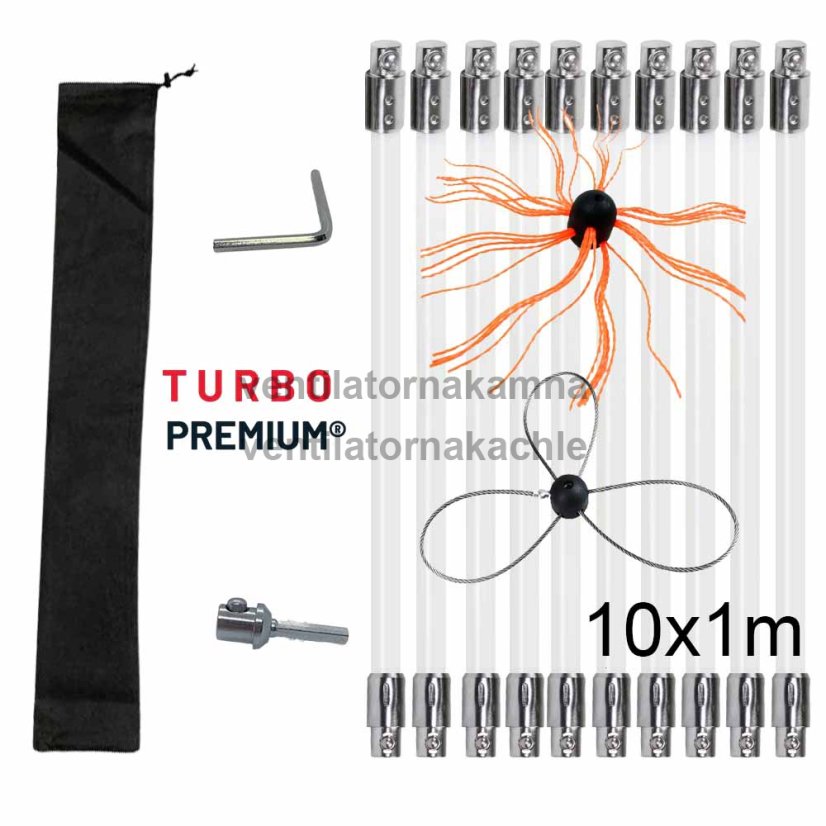Rotačný čistič komína Plus TURBO Premium® – 10M