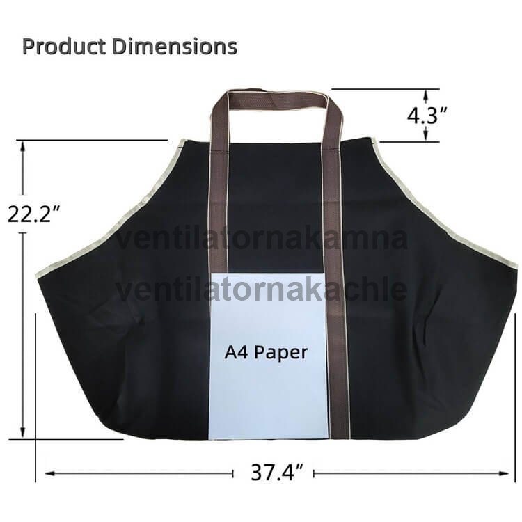 FIREWOOD Bag Taška na drevo čierna V1 - 1