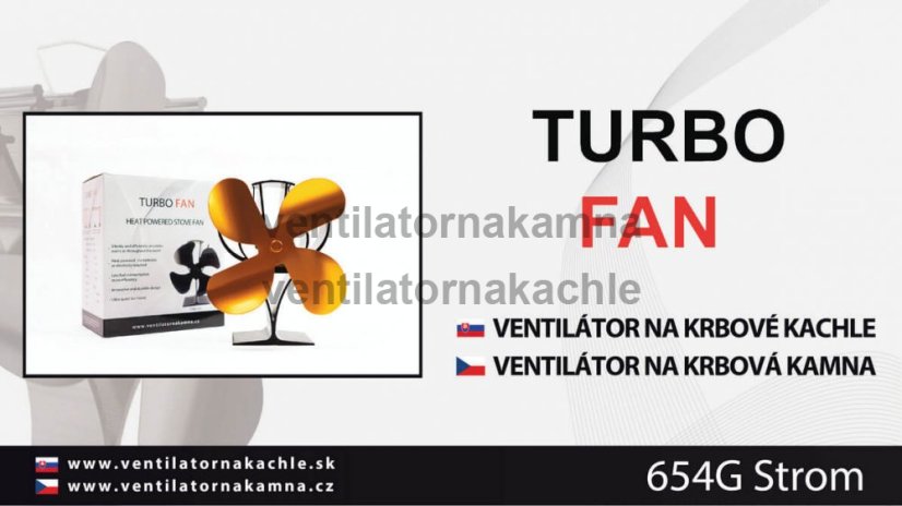 Ventilátor na krbové kachle 4 čepeľový - Strom GOLD 654G - 1