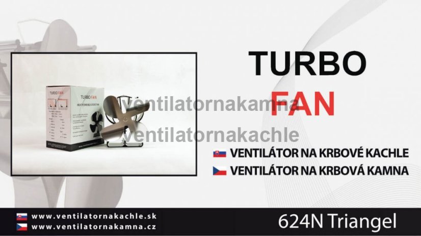 Ventilátor na krbové kachle 4 čepeľový - Triangel Nikel 624N - 5